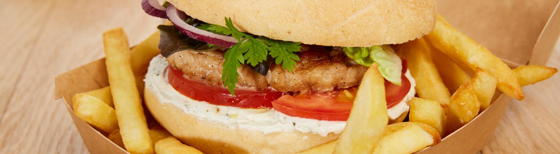 Chicken rustik burger au Fromage Fouetté Madame Loïk Nature 