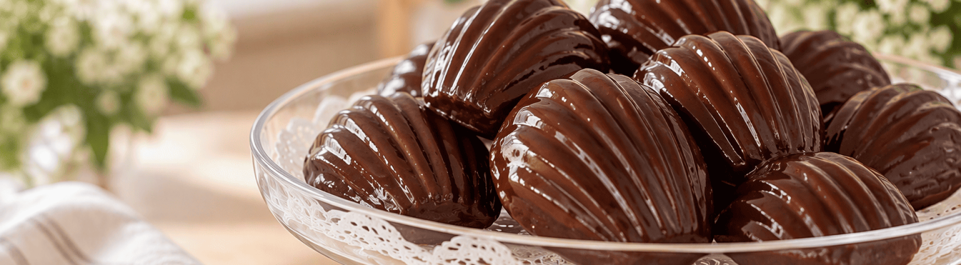 Madeleines Beurre Demi-Sel et coque chocolat noir