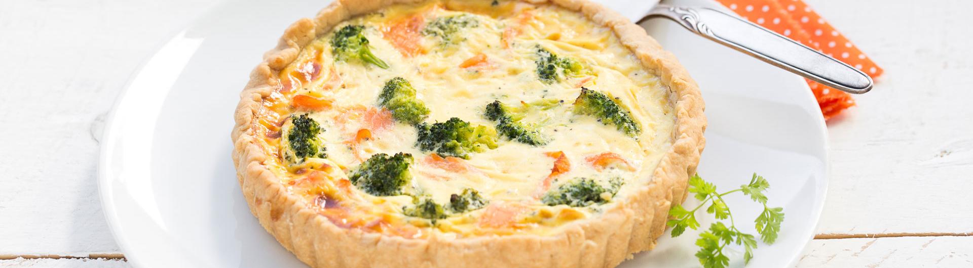 Quiche au saumon et brocolis au Cream Cheese