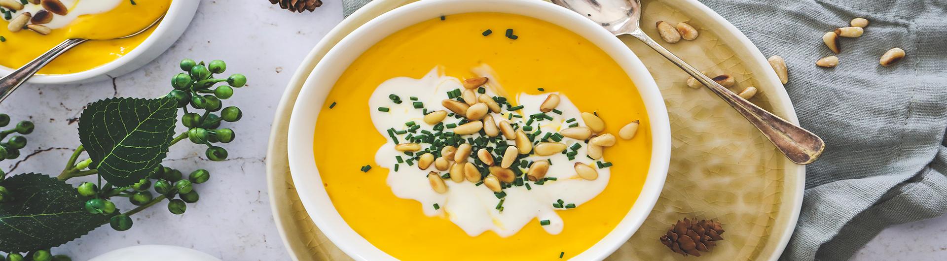 Velouté de potimarron à la crème fraîche épaisse 30%