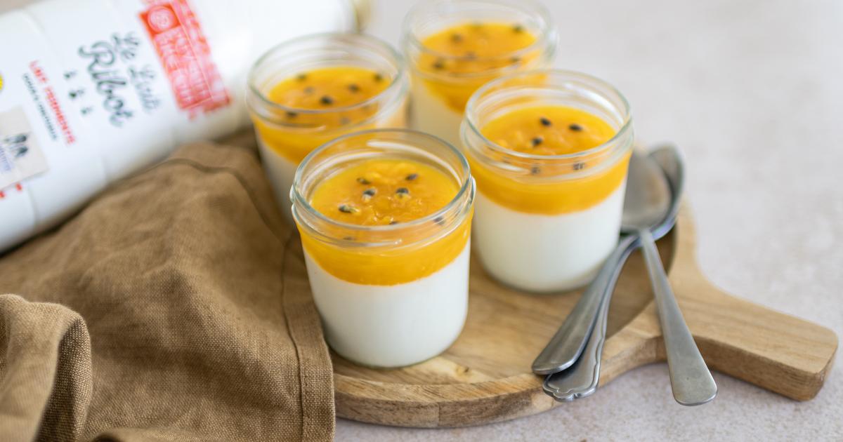 Panna cottas passion mangue au Lait Ribot | Laïta Professionnel