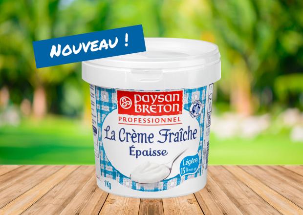 Nouveau : La Crème Fraîche Épaisse Légère 15% Paysan Breton en pot de 1kg bientôt disponible !