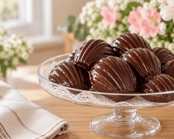 Madeleines Beurre Demi-Sel et coque chocolat noir