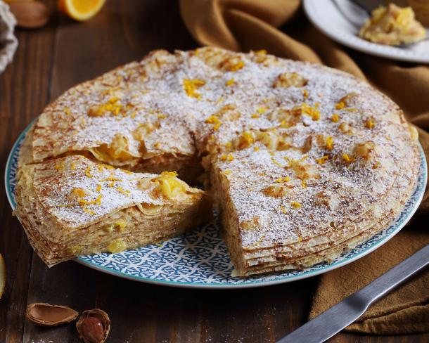 Gâteau de crêpes façon galette des rois