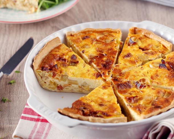 Quiche aux poireaux, au chorizo et Fromage Fouetté Madame Loïk au lait de Vache et au Chèvre