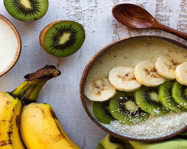 Smoothie bowl banane kiwi au Lait Ribot