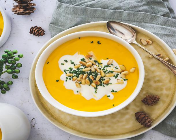 Velouté de potimarron à la crème fraîche épaisse 30%