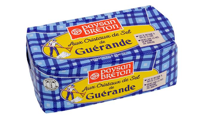 Beurre moulé Paysan Breton Aux Cristaux de Sel de Guérande 500g